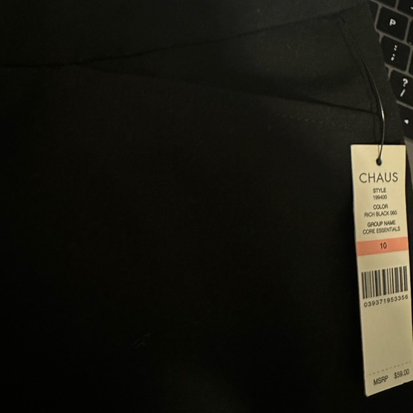 NWT Chaus Women’s Black Size 10 Pencil Skirt Originally $59 With Pockets - Picture 6 of 7